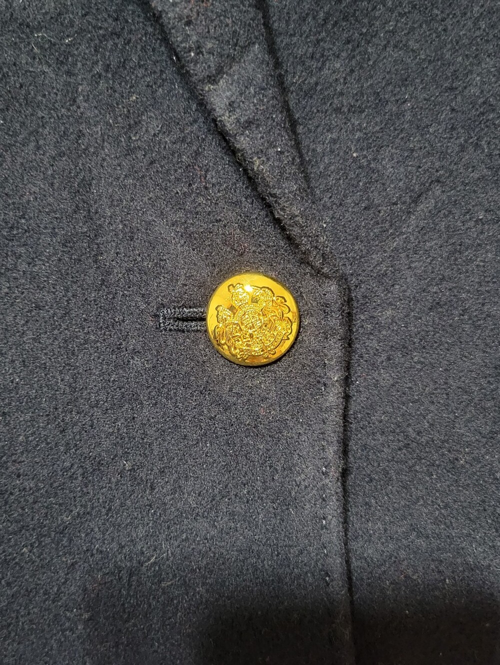 Vintage Lauren Ralph Lauren Petite Dark Blue Wool and Cashmere Blend Blazer 10P - Picture 4 of 12